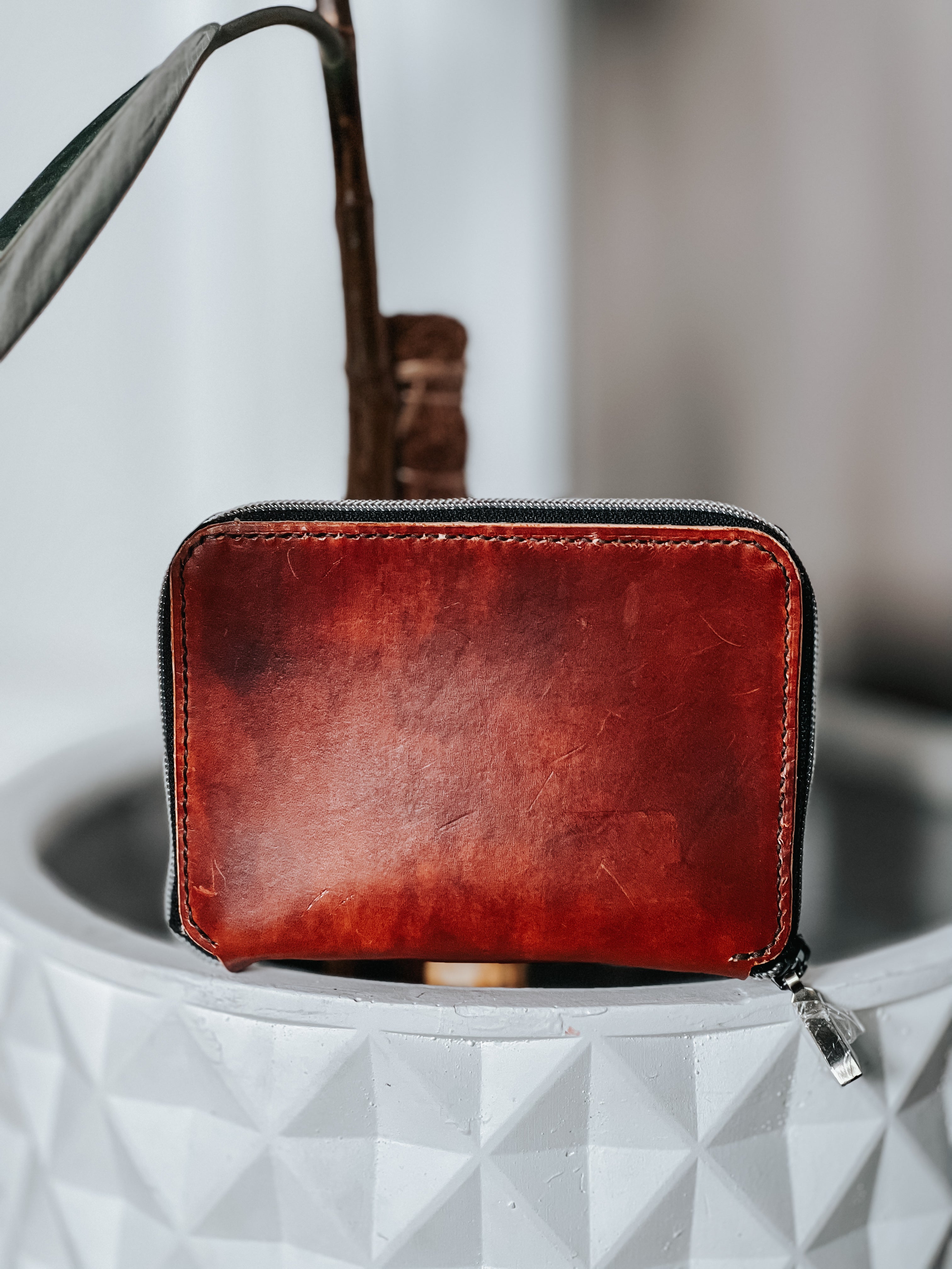 Full-Grain Zippered Passport Wallet